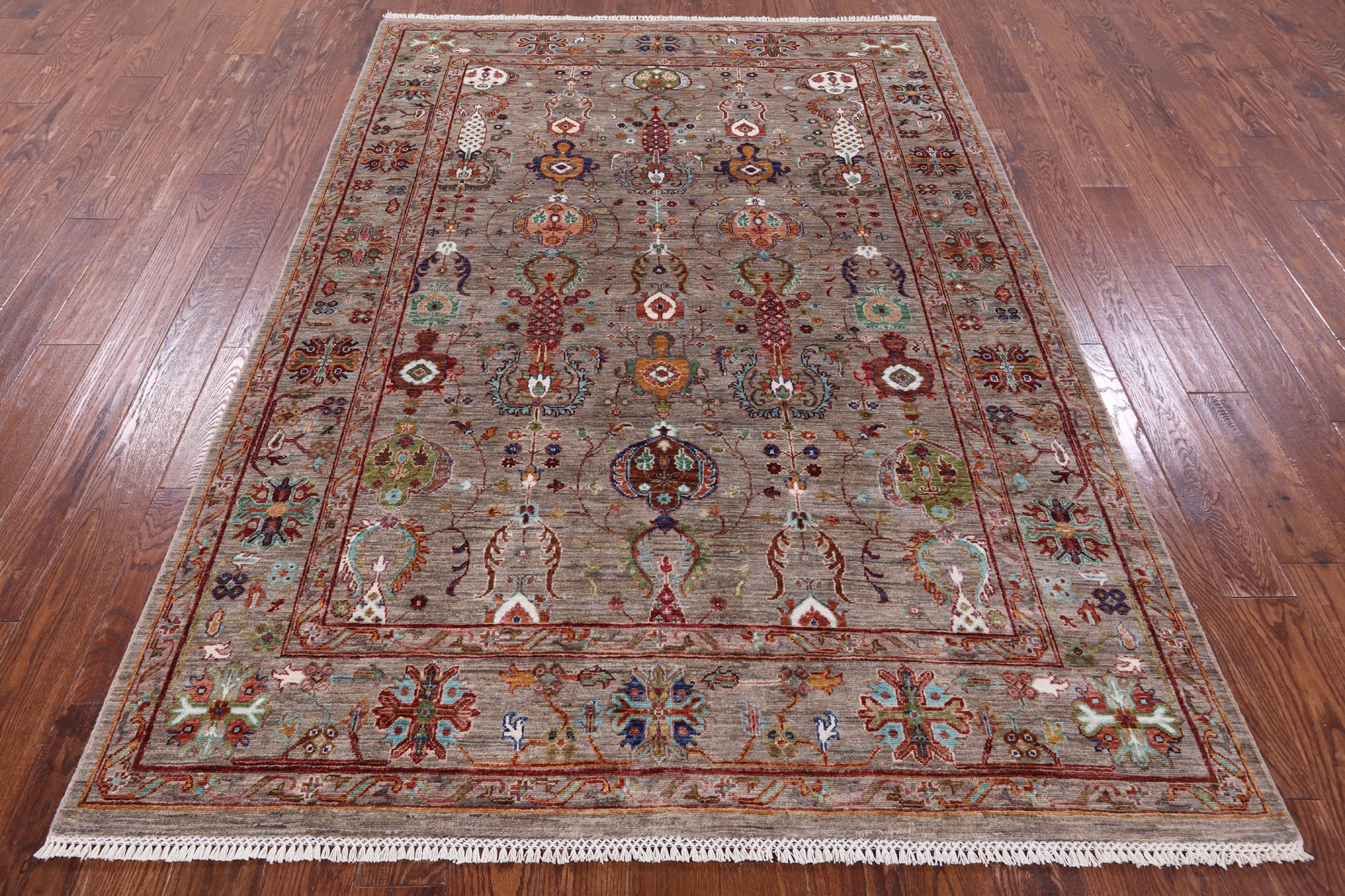 Peshawar Handmade Wool Rug - 5' 10" X 8' 4" - Golden Nile