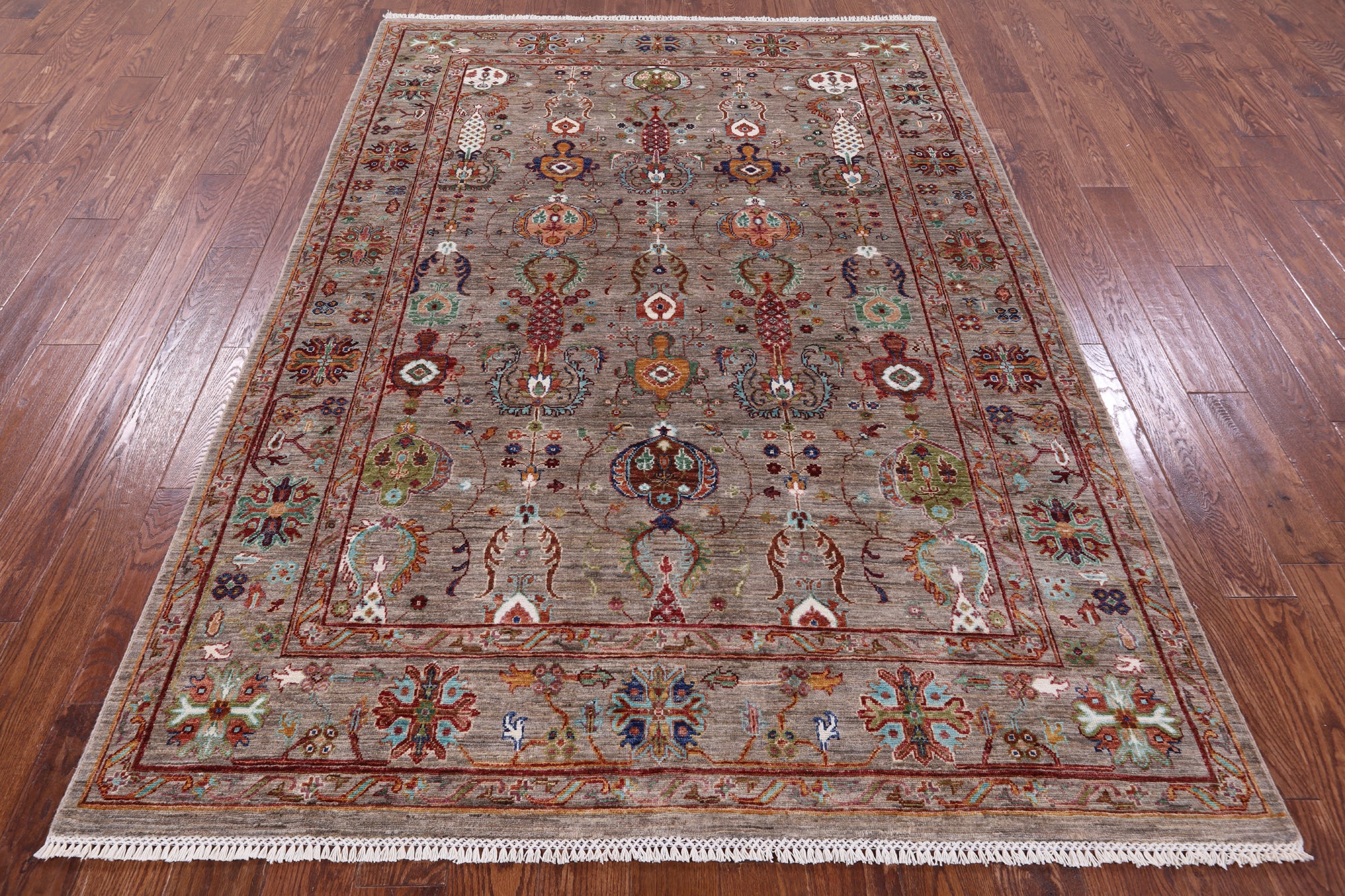 Peshawar Handmade Wool Rug - 5' 10" X 8' 4" - Golden Nile