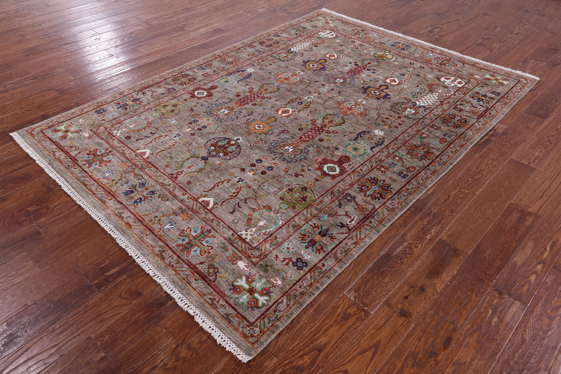 Peshawar Handmade Wool Rug - 5' 10" X 8' 4" - Golden Nile