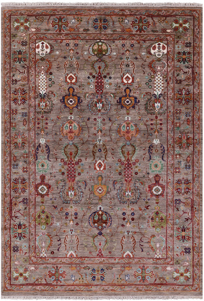 Peshawar Handmade Wool Rug - 5' 10" X 8' 4" - Golden Nile