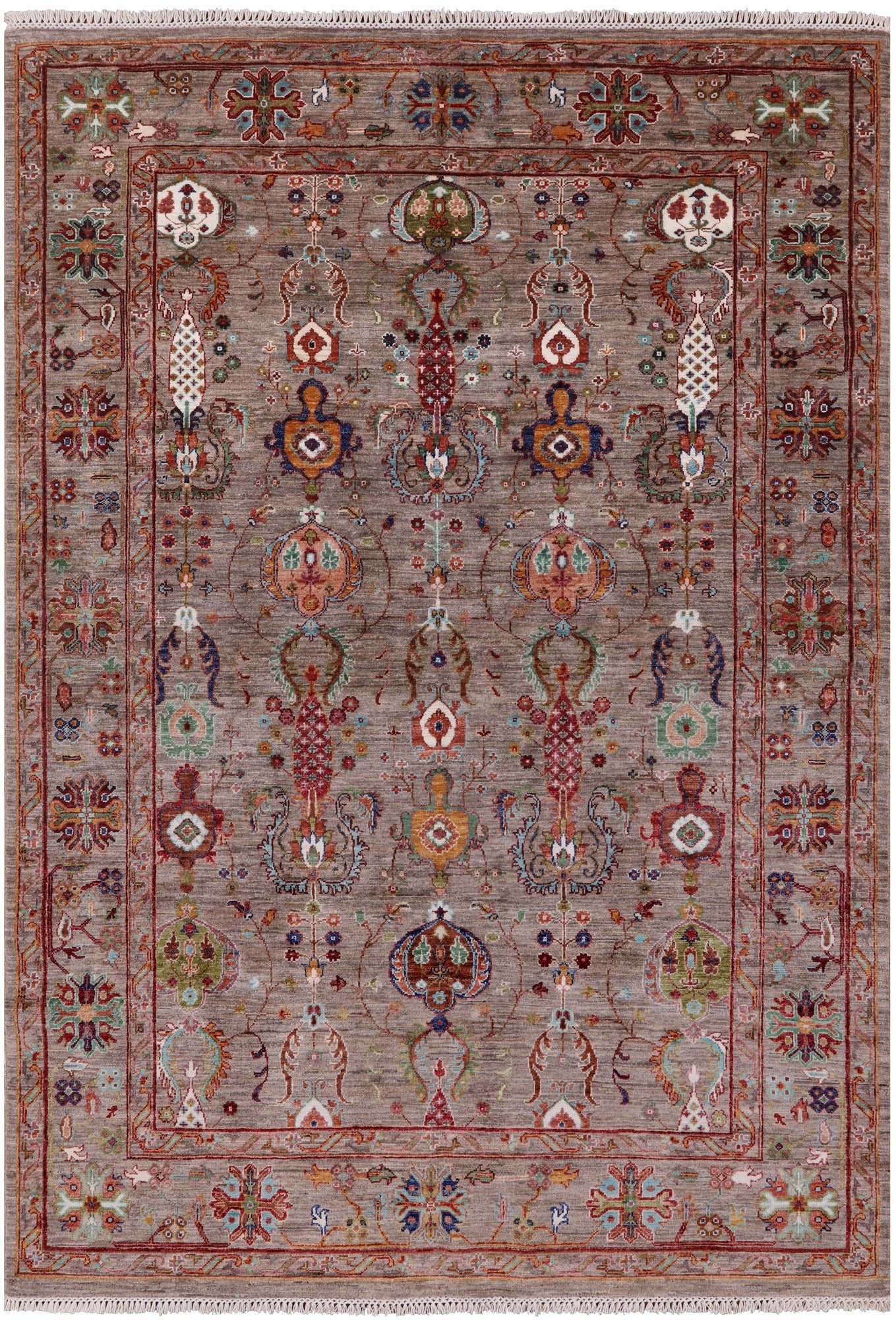 Peshawar Handmade Wool Rug - 5' 10" X 8' 4" - Golden Nile