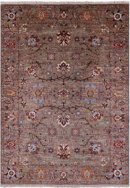 Peshawar Hand Knotted Wool Rug - 5' 8" X 7' 11" - Golden Nile