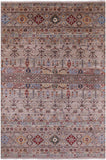 Khorjin Persian Gabbeh Hand Knotted Wool Rug - 6' 9" X 10' 1" - Golden Nile