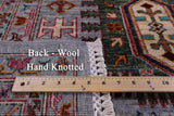 Grey Turkmen Ersari Handmade Wool Rug - 6' 10" X 9' 8" - Golden Nile