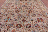 Peshawar Hand Knotted Wool Rug - 9' 1" X 12' 1" - Golden Nile