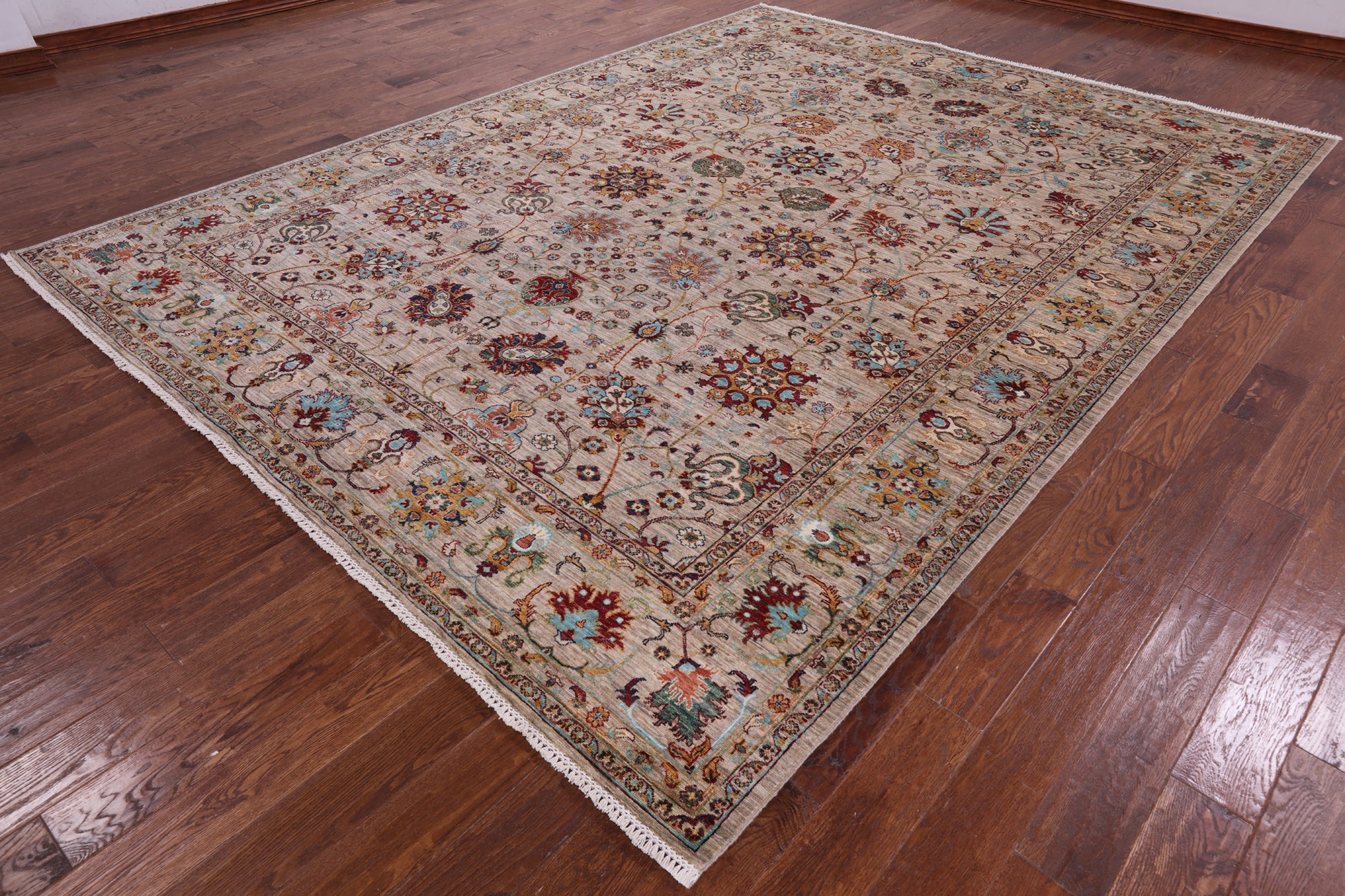 Peshawar Hand Knotted Wool Rug - 9' 1" X 12' 1" - Golden Nile