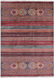 Khorjin Persian Gabbeh Hand Knotted Wool Rug - 5' 10" X 8' 5" - Golden Nile