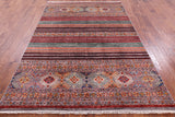 Khorjin Persian Gabbeh Hand Knotted Wool Rug - 5' 10" X 8' 5" - Golden Nile