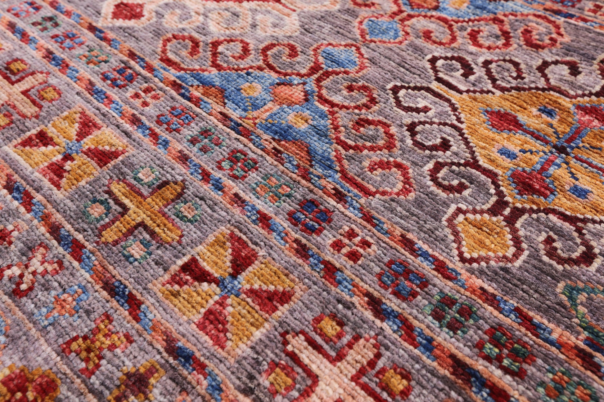 Khorjin Persian Gabbeh Hand Knotted Wool Rug - 5' 10" X 8' 5" - Golden Nile