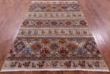 Tribal Persian Gabbeh Hand Knotted Wool Rug - 5' 6" X 7' 11" - Golden Nile