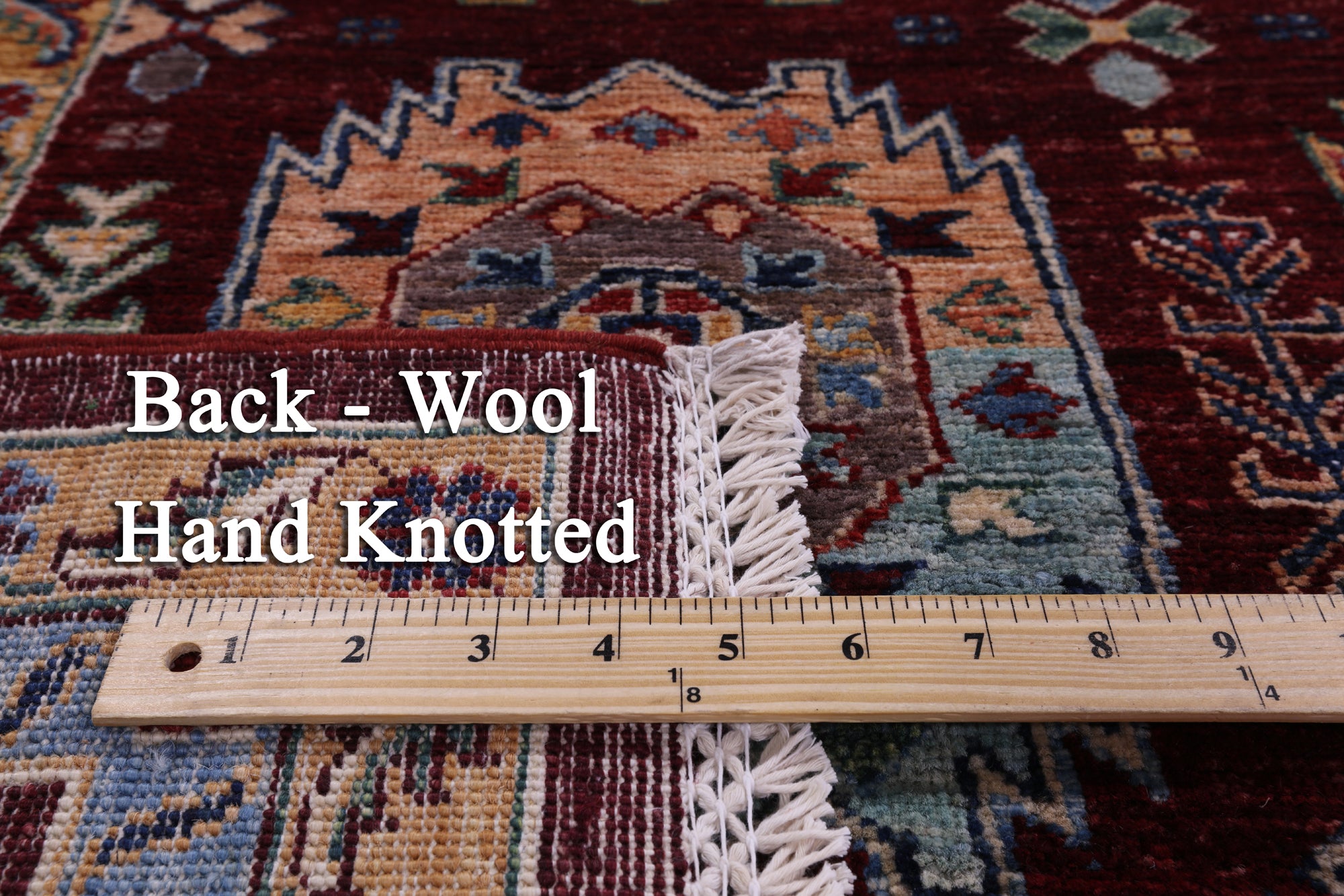 Turkmen Ersari Hand Knotted Wool Rug - 6' 10" X 10' 2" - Golden Nile