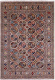 Turkmen Ersari Hand Knotted Wool Rug - 6' 8" X 9' 8" - Golden Nile