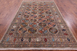 Turkmen Ersari Hand Knotted Wool Rug - 6' 8" X 9' 8" - Golden Nile