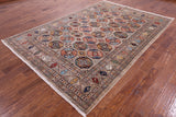 Turkmen Ersari Hand Knotted Wool Rug - 6' 8" X 9' 8" - Golden Nile