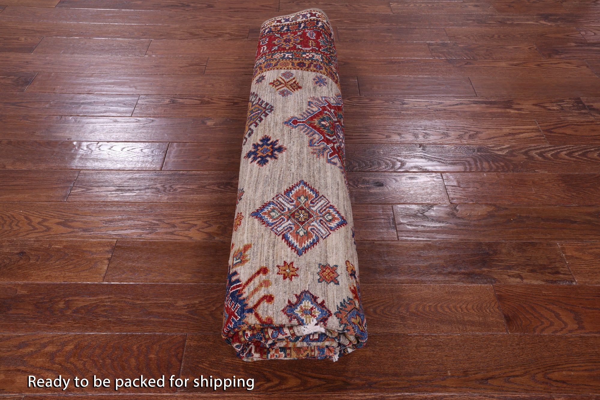 Super Kazak Hand Knotted Wool Rug - 8' 0" X 10' 4" - Golden Nile