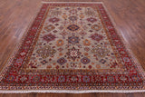 Super Kazak Hand Knotted Wool Rug - 8' 0" X 10' 4" - Golden Nile