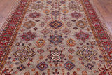 Super Kazak Hand Knotted Wool Rug - 8' 0" X 10' 4" - Golden Nile