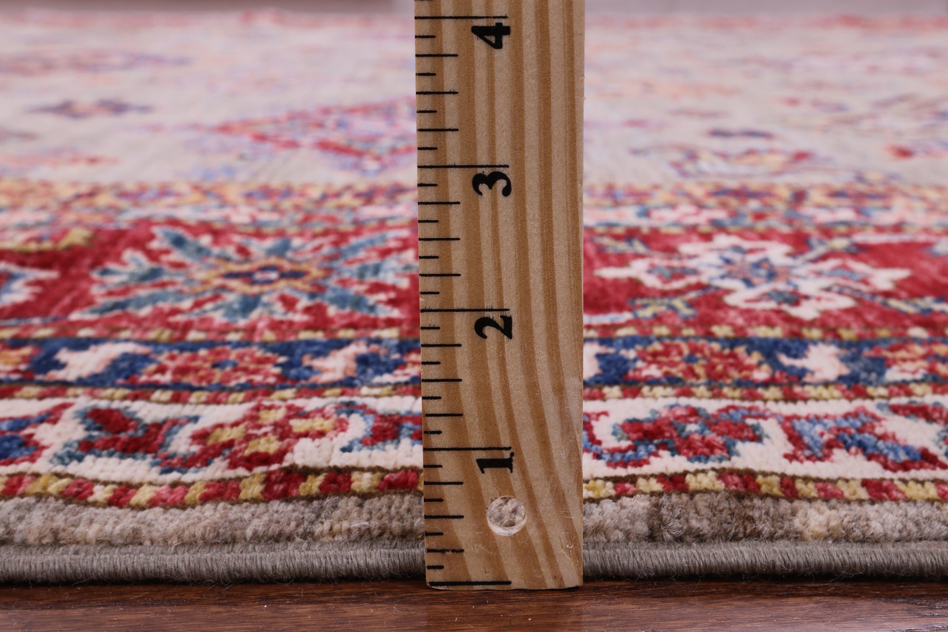 Super Kazak Hand Knotted Wool Rug - 8' 0" X 10' 4" - Golden Nile
