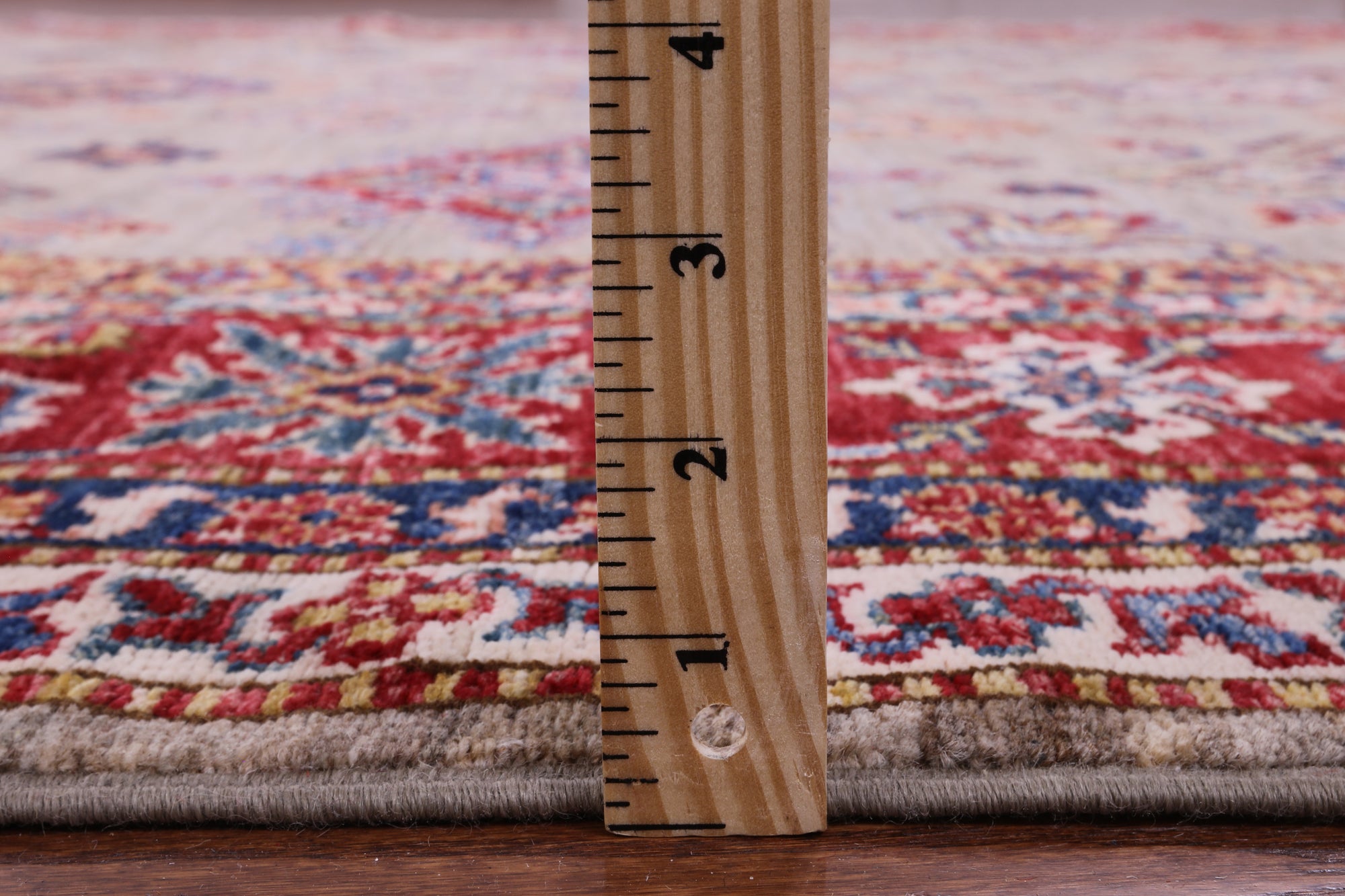 Super Kazak Hand Knotted Wool Rug - 8' 0" X 10' 4" - Golden Nile