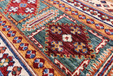 Khorjin Persian Gabbeh Hand Knotted Wool Rug - 5' 0" X 6' 3" - Golden Nile