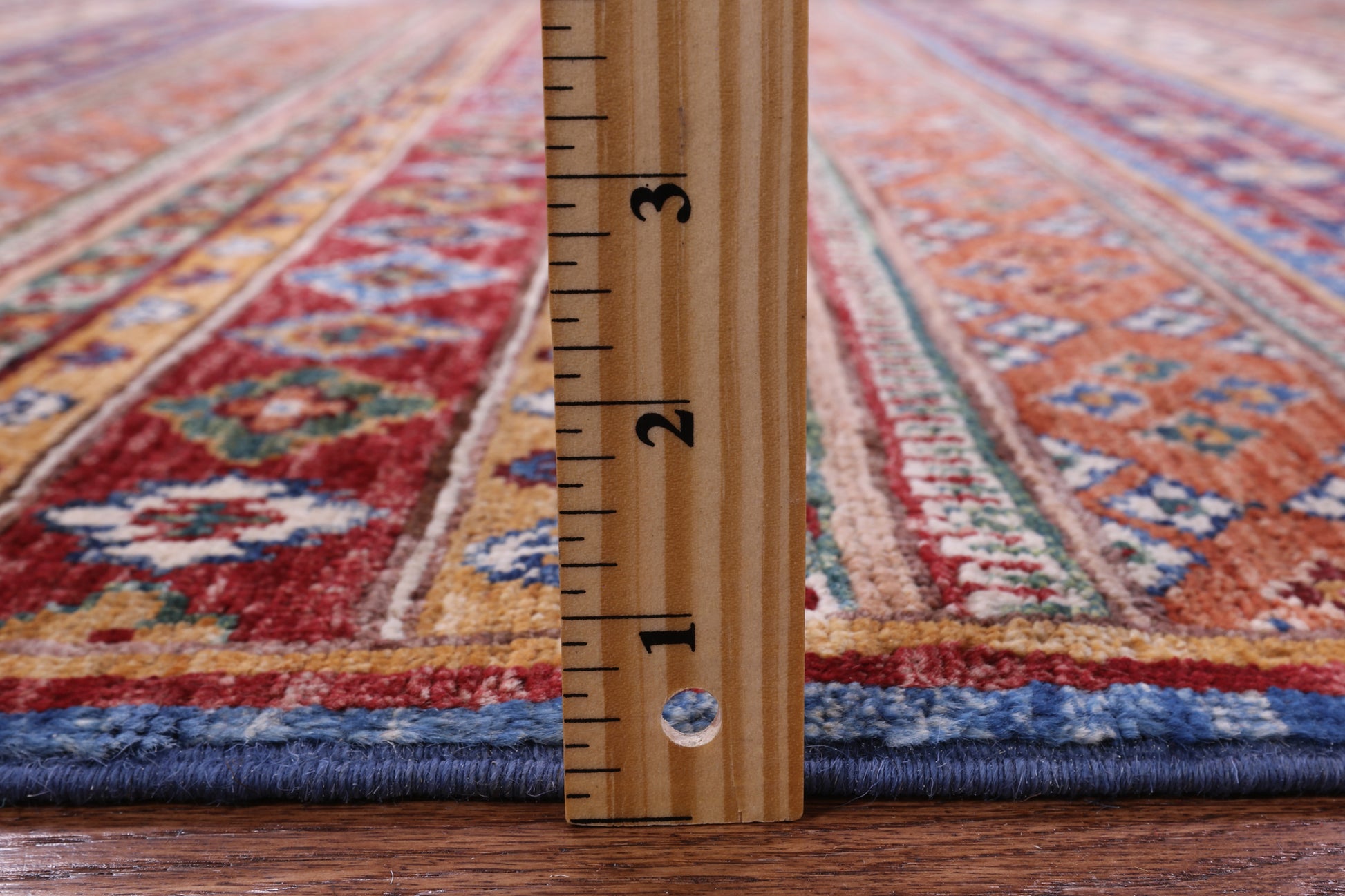 Khorjin Persian Gabbeh Hand Knotted Wool Rug - 5' 0" X 6' 3" - Golden Nile