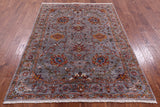 Peshawar Hand Knotted Wool Rug - 5' 2" X 6' 11" - Golden Nile