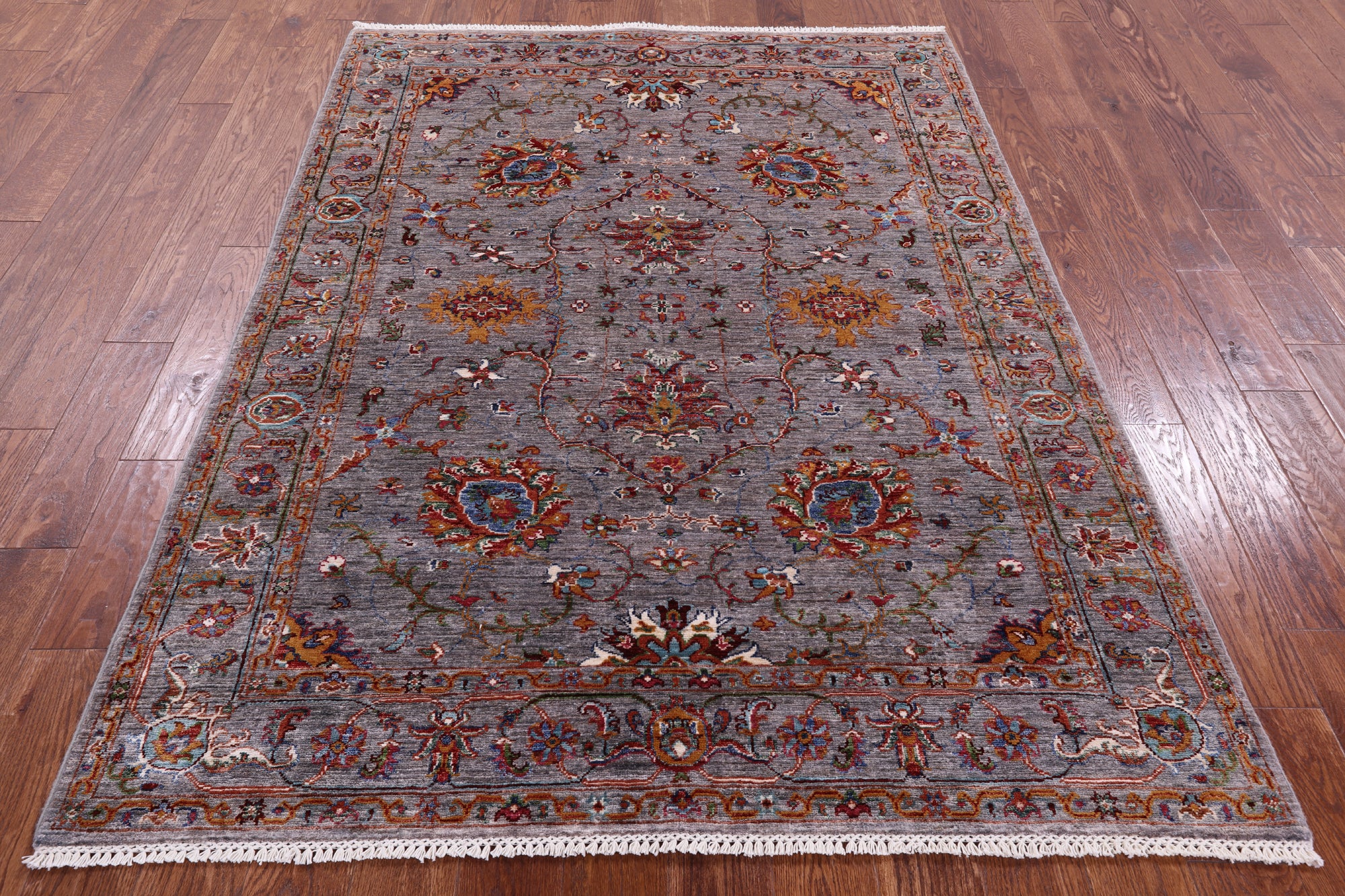 Peshawar Hand Knotted Wool Rug - 5' 2" X 6' 11" - Golden Nile