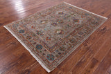 Peshawar Hand Knotted Wool Rug - 5' 2" X 6' 9" - Golden Nile