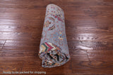 Grey Peshawar Hand Knotted Wool Rug - 5' 0" X 6' 7" - Golden Nile