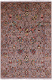 Peshawar Hand Knotted Wool Rug - 4' 10" X 6' 11" - Golden Nile