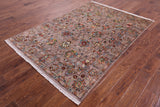 Peshawar Hand Knotted Wool Rug - 4' 10" X 6' 11" - Golden Nile