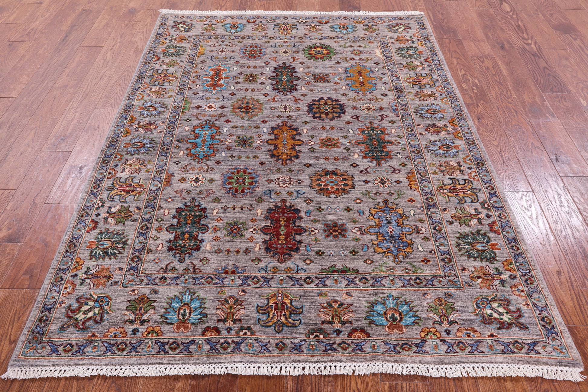 Peshawar Hand Knotted Wool Rug - 5' 1" X 6' 9" - Golden Nile