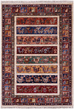 Tribal Persian Gabbeh Handmade Wool Rug - 3' 5" X 5' 1" - Golden Nile