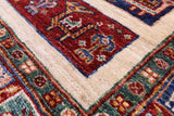 Tribal Persian Gabbeh Handmade Wool Rug - 3' 5" X 5' 1" - Golden Nile