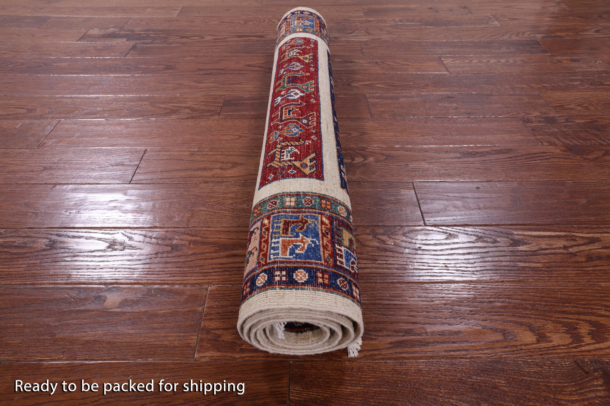 Tribal Persian Gabbeh Handmade Wool Rug - 3' 5" X 5' 1" - Golden Nile
