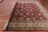 Red Square Persian Tabriz Handmade Wool Rug - 12' 0" X 12' 2" - Golden Nile