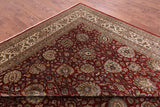 Red Square Persian Tabriz Handmade Wool Rug - 12' 0" X 12' 2" - Golden Nile