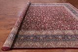 Red Persian Tabriz Hand Knotted Wool Rug - 11' 6" X 17' 6" - Golden Nile