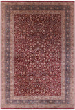 Red Persian Tabriz Hand Knotted Wool Rug - 11' 6" X 17' 6" - Golden Nile