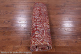 Red Abstract Contemporary Hand Knotted Wool & Silk Rug - 9' 1" X 12' 2" - Golden Nile