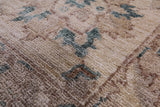 Green Peshawar Hand Knotted Wool Rug - 8' 10" X 11' 5" - Golden Nile
