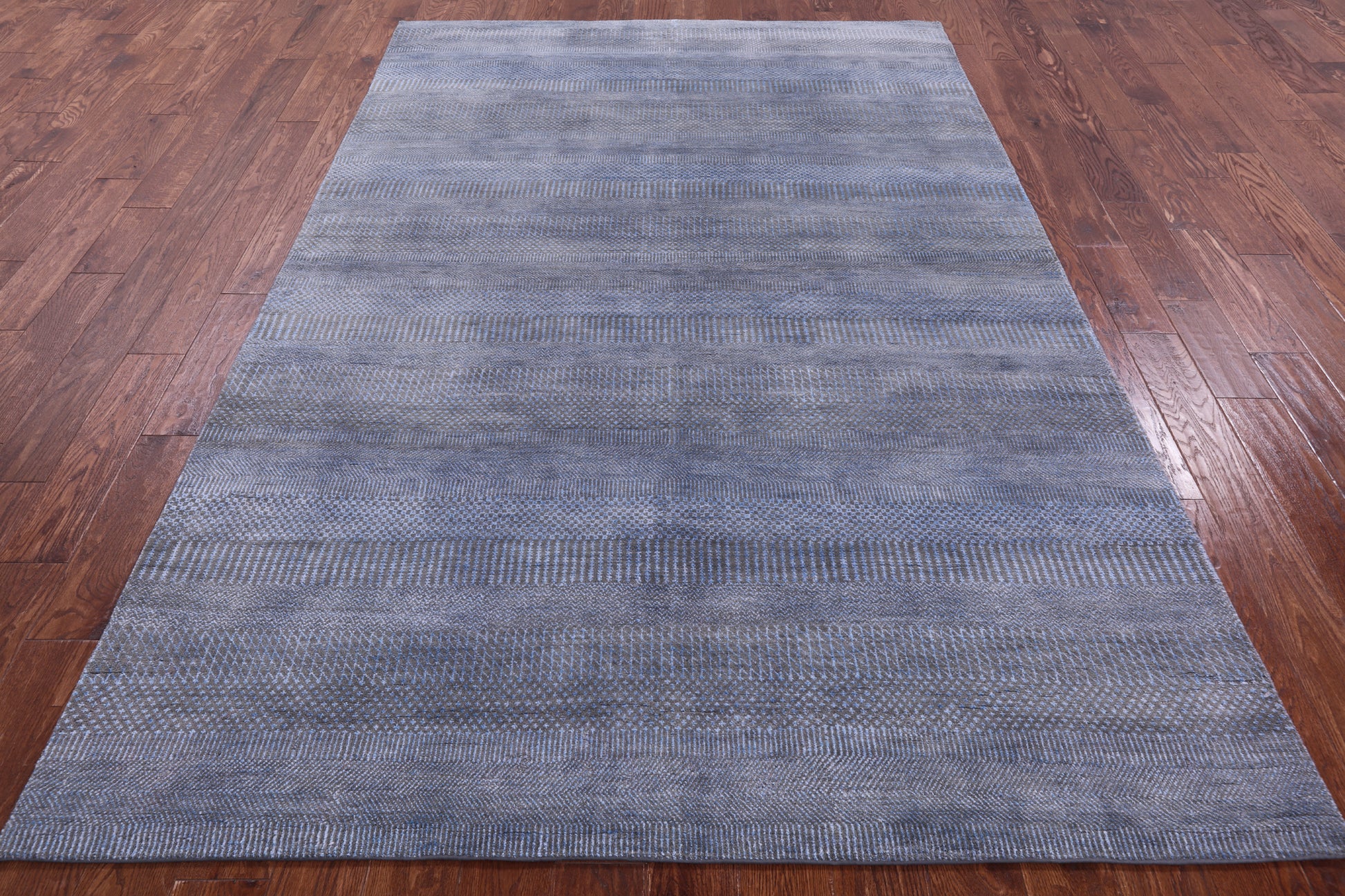 Savannah Grass Hand Knotted Wool & Silk Rug - 6' 1" X 9' 3" - Golden Nile