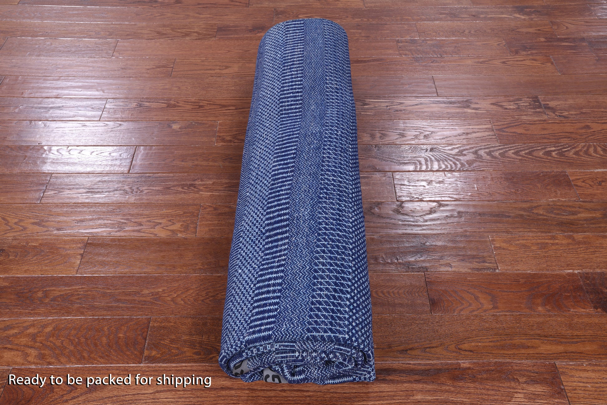 Blue Savannah Grass Hand Knotted Wool & Silk Rug - 8' 0" X 10' 2" - Golden Nile