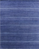 Blue Savannah Grass Hand Knotted Wool & Silk Rug - 8' 0" X 10' 2" - Golden Nile