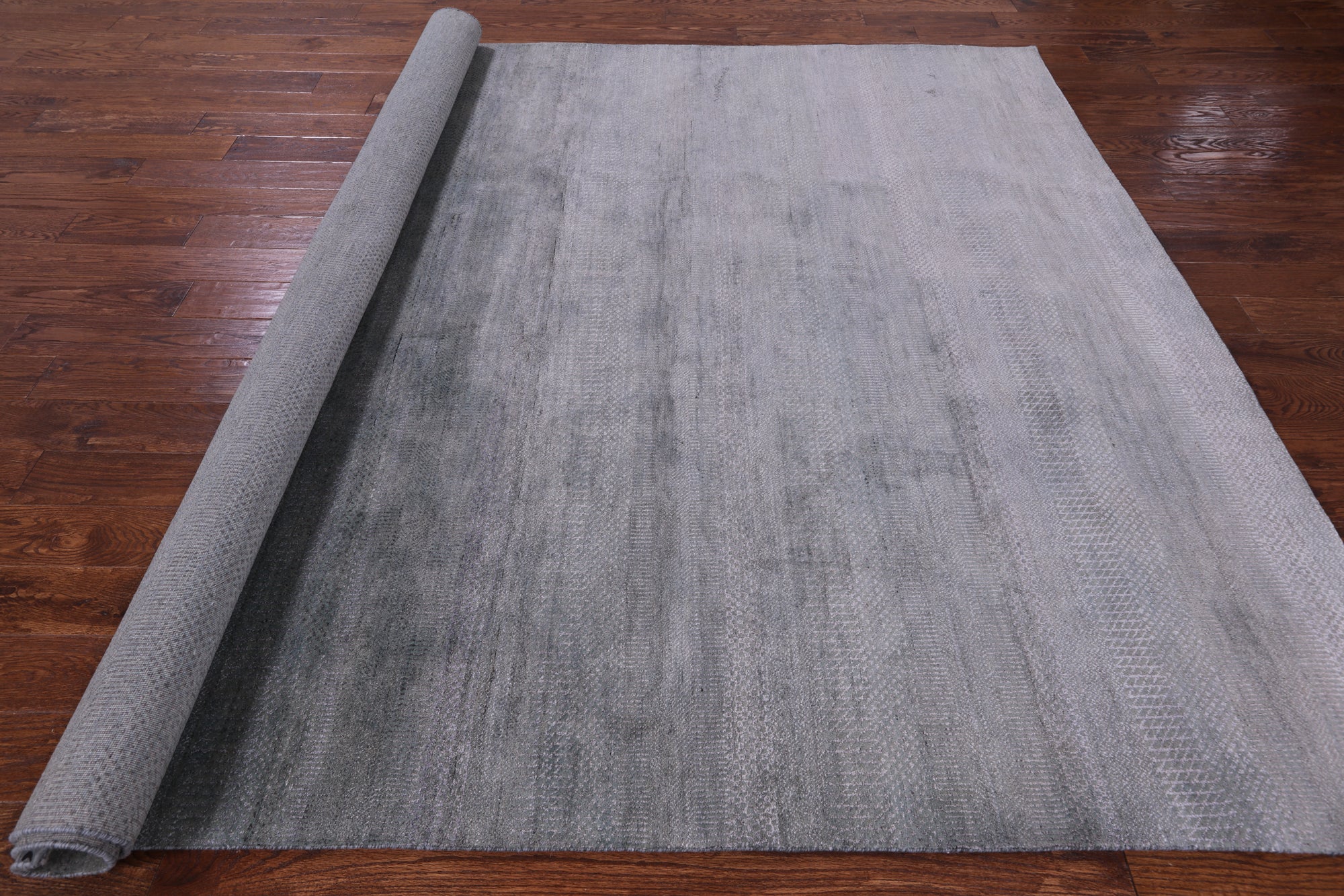 Savannah Grass Hand Knotted Wool & Silk Rug - 8' 0" X 10' 0" - Golden Nile