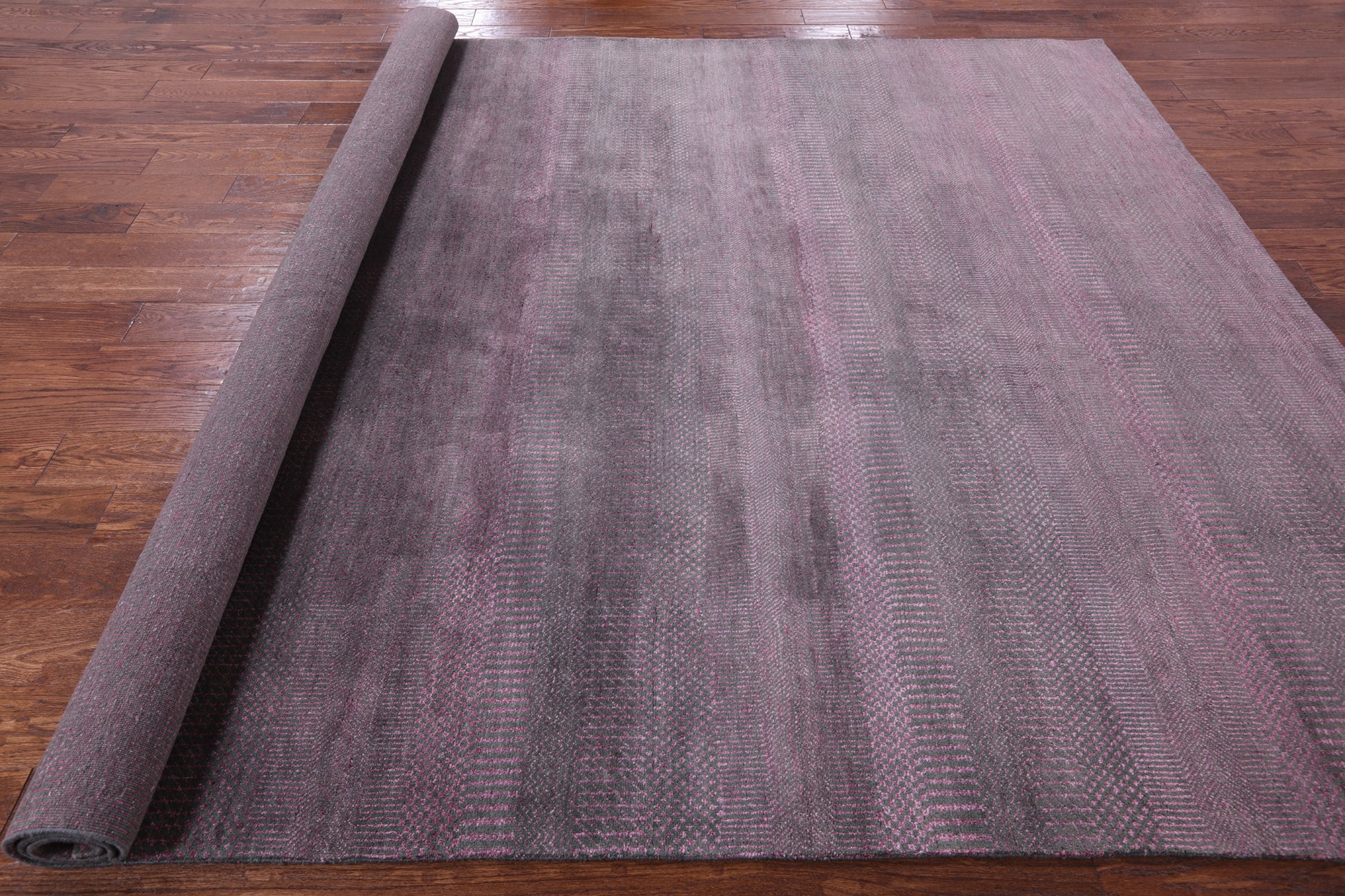 Savannah Grass Hand Knotted Wool & Silk Rug - 8' 0" X 10' 3" - Golden Nile