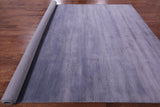 Grey Savannah Grass Hand Knotted Wool & Silk Rug - 9' 2" X 12' 4" - Golden Nile