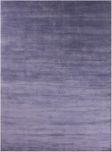 Grey Savannah Grass Hand Knotted Wool & Silk Rug - 9' 2" X 12' 4" - Golden Nile