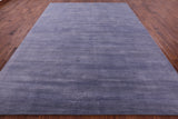 Grey Savannah Grass Hand Knotted Wool & Silk Rug - 9' 2" X 12' 4" - Golden Nile