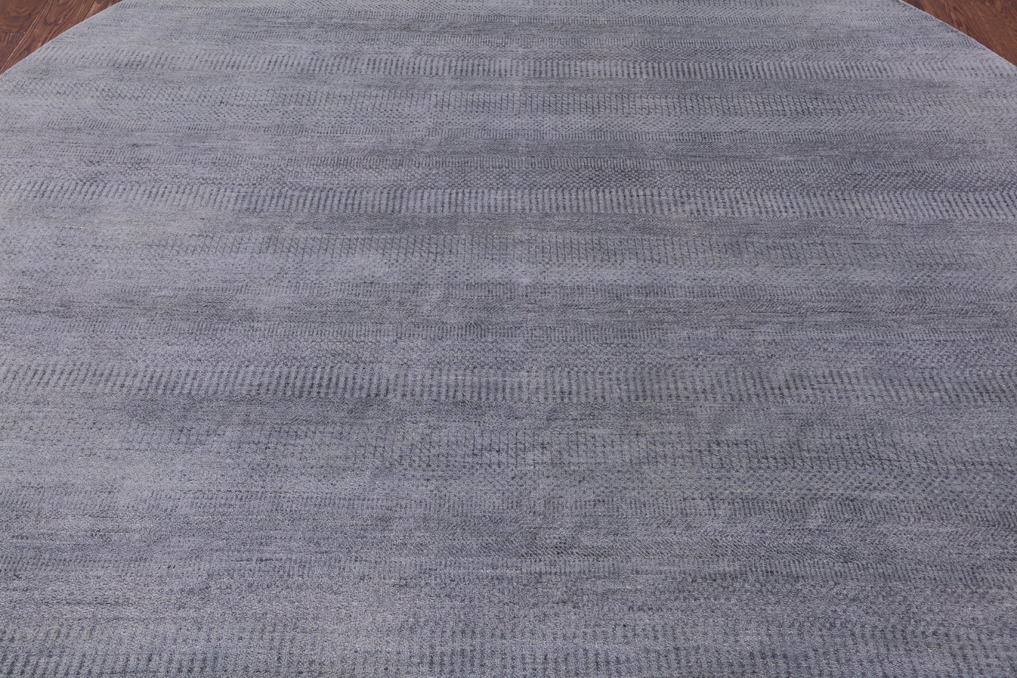 Round Savannah Grass Hand Knotted Wool & Silk Rug - 9' 5" X 9' 6" - Golden Nile